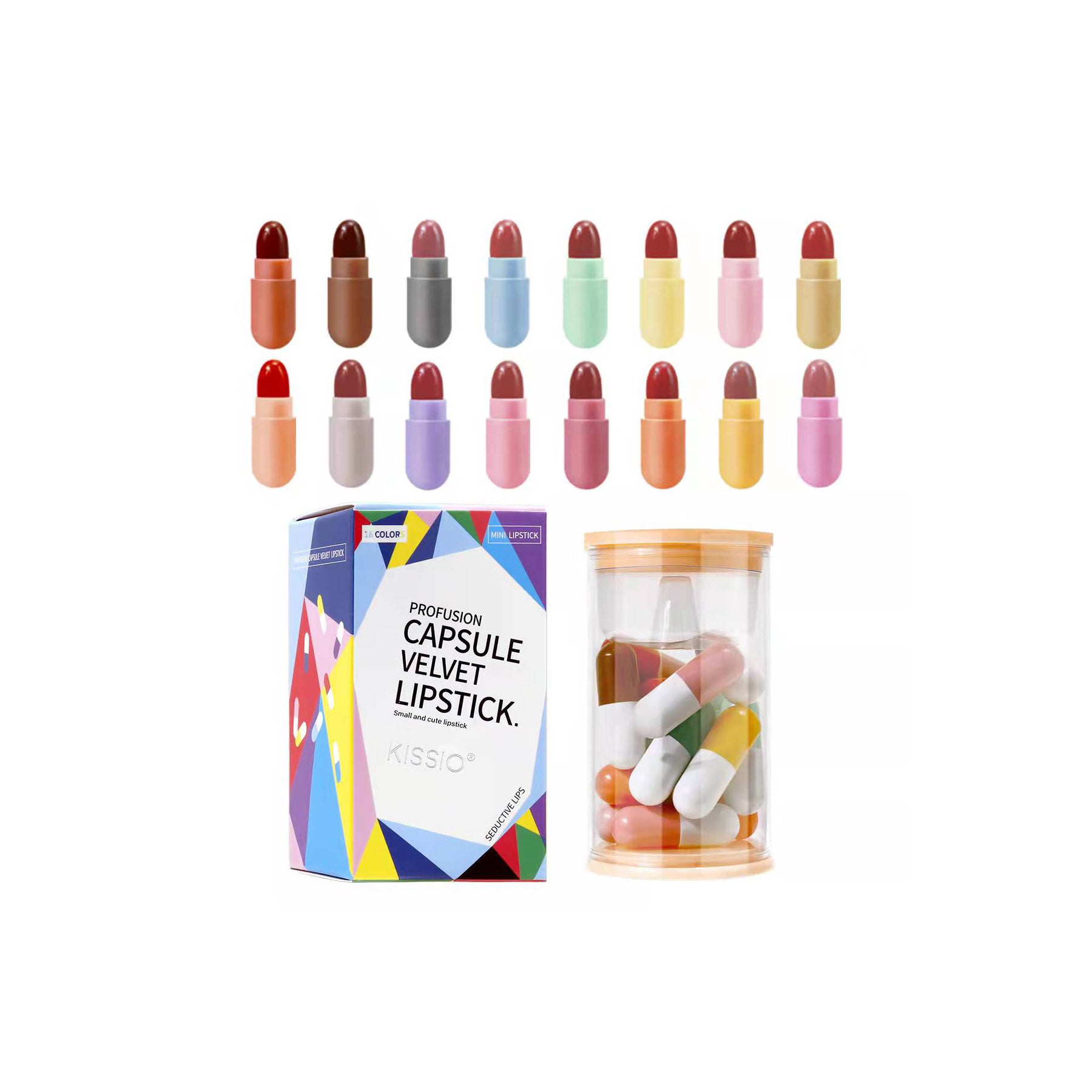 KISSIO Mini Lipstick Set(16 PCS)