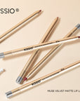 KISSIO Lip Liner,Creamy Lip Pencil,Long Lasting Lip Liner with Sharpener,Matte Finish,Smooth and Soft,Non Dry,Easy to Use,Cruelty free,0.02 oz,06 Fall into