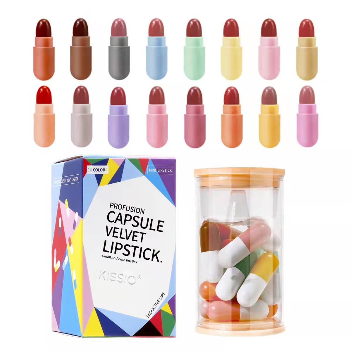 KISSIO Mini Lipstick Set(16 PCS)