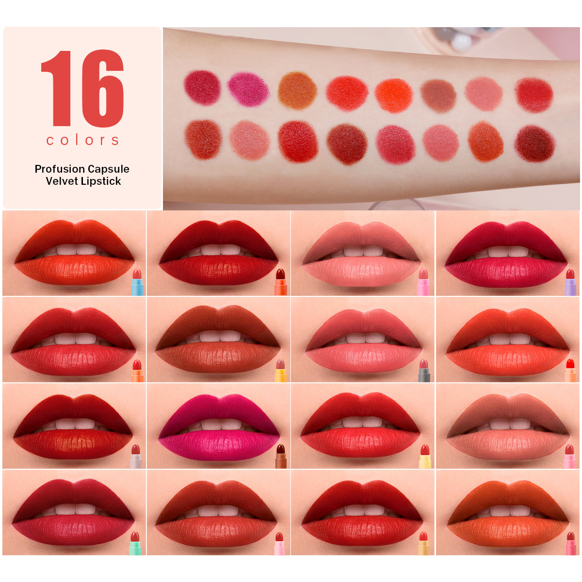 KISSIO Mini Lipstick Set(16 PCS)