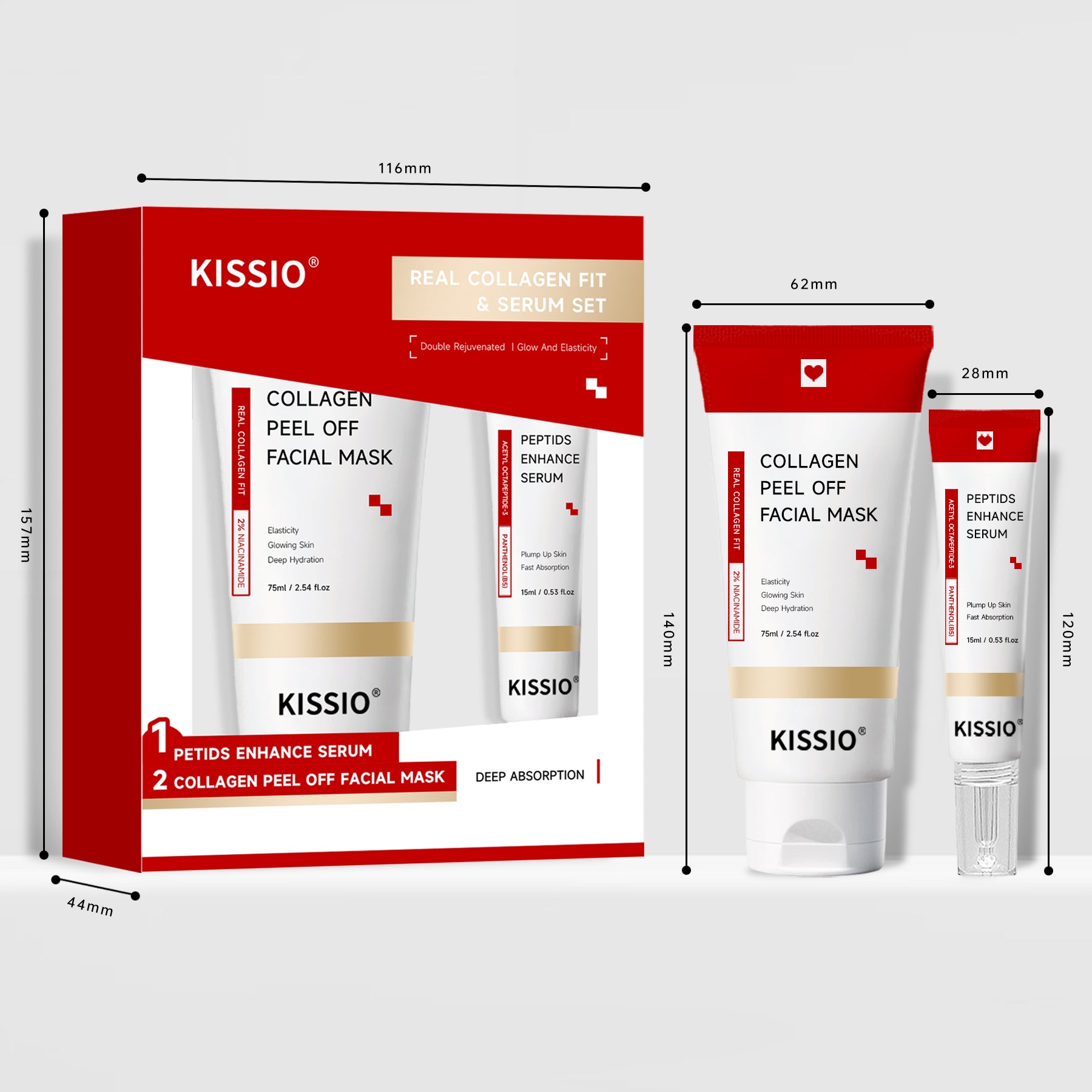 KISSIO Collagen Wrapping Mask Set