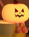 Halloween Pumpkin Night Light,Mini LED Pumpkin Lamp