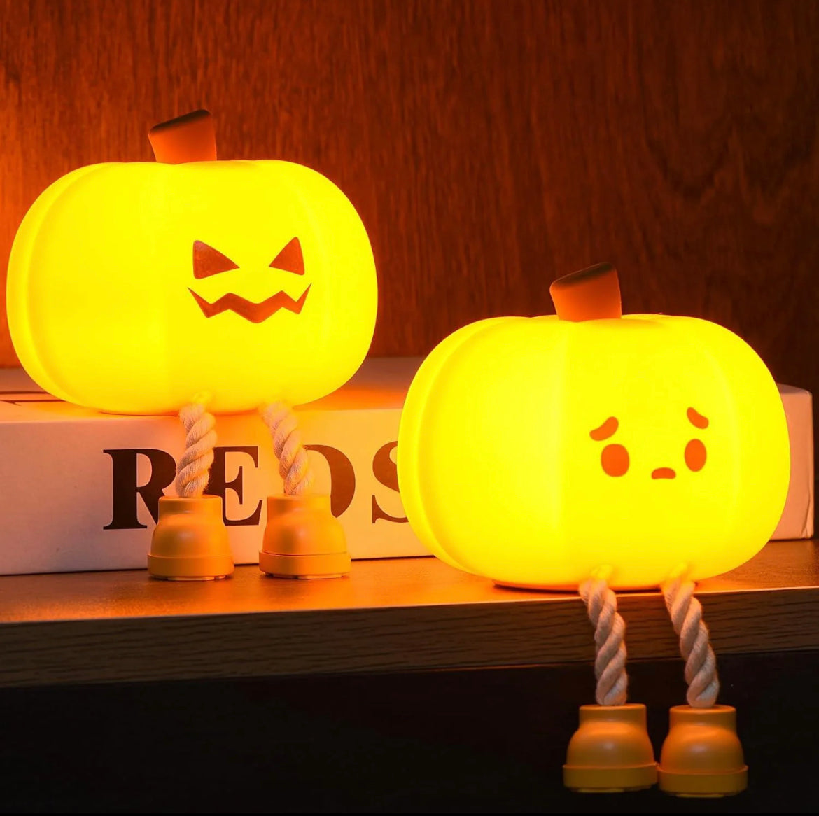 Halloween Pumpkin Night Light,Mini LED Pumpkin Lamp