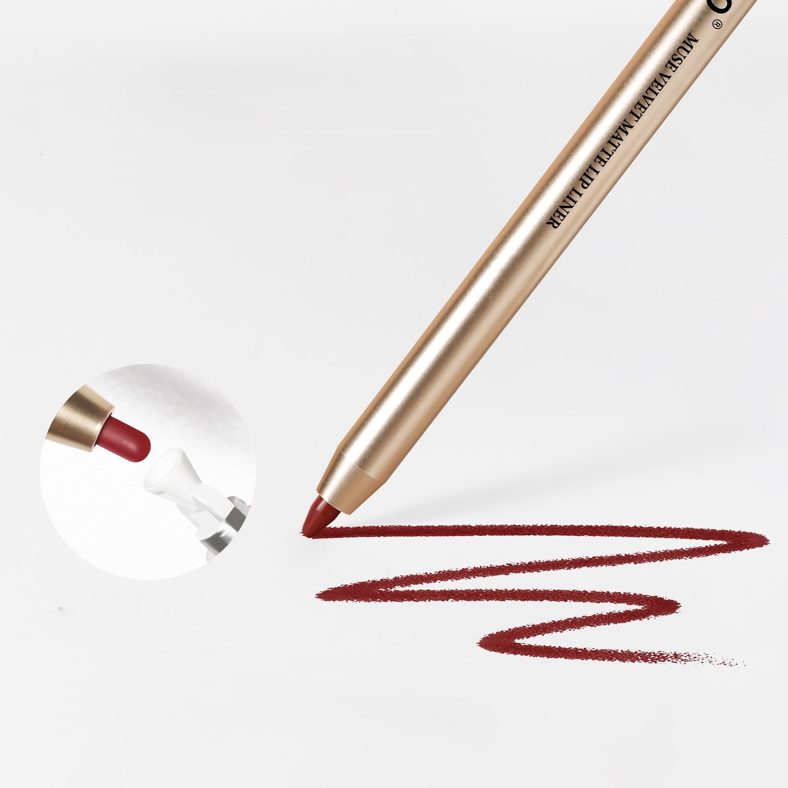 KISSIO Lip Liner,Creamy Lip Pencil,Long Lasting Lip Liner with Sharpener,Matte Finish,Smooth and Soft,Non Dry,Easy to Use,Cruelty free,0.02 oz,06 Fall into