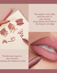 KISSIO Lip Liner,Creamy Lip Pencil,Long Lasting Lip Liner with Sharpener,Matte Finish,Smooth and Soft,Non Dry,Easy to Use,Cruelty free,0.02 oz,06 Fall into