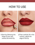 KISSIO Lip Liner,Creamy Lip Pencil,Long Lasting Lip Liner with Sharpener,Matte Finish,Smooth and Soft,Non Dry,Easy to Use,Cruelty free,0.02 oz,06 Fall into