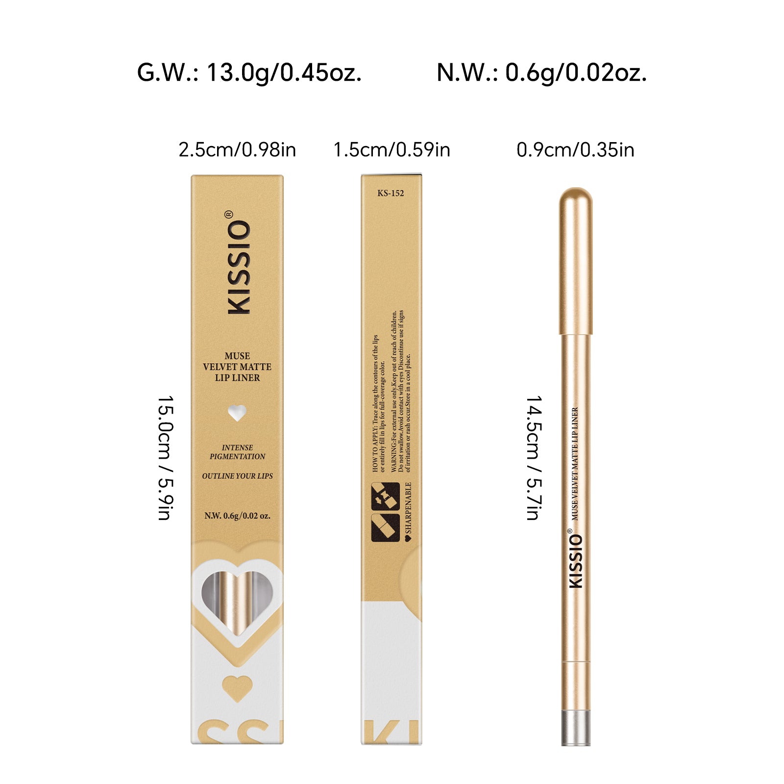 KISSIO Lip Liner,Creamy Lip Pencil,Long Lasting Lip Liner with Sharpener,Matte Finish,Smooth and Soft,Non Dry,Easy to Use,Cruelty free,0.02 oz,06 Fall into