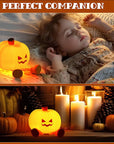 Halloween Pumpkin Night Light,Mini LED Pumpkin Lamp