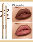 KISSIO Lip Liner,Creamy Lip Pencil,Long Lasting Lip Liner with Sharpener,Matte Finish,Smooth and Soft,Non Dry,Easy to Use,Cruelty free,0.02 oz,06 Fall into