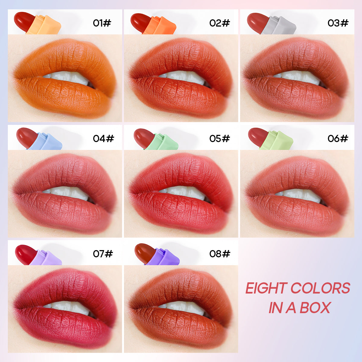 Ponnyo lip 2色セット 4 Colors 2 in 1 Dual Ended Liquid Matte Lip Gloss Lip Oil